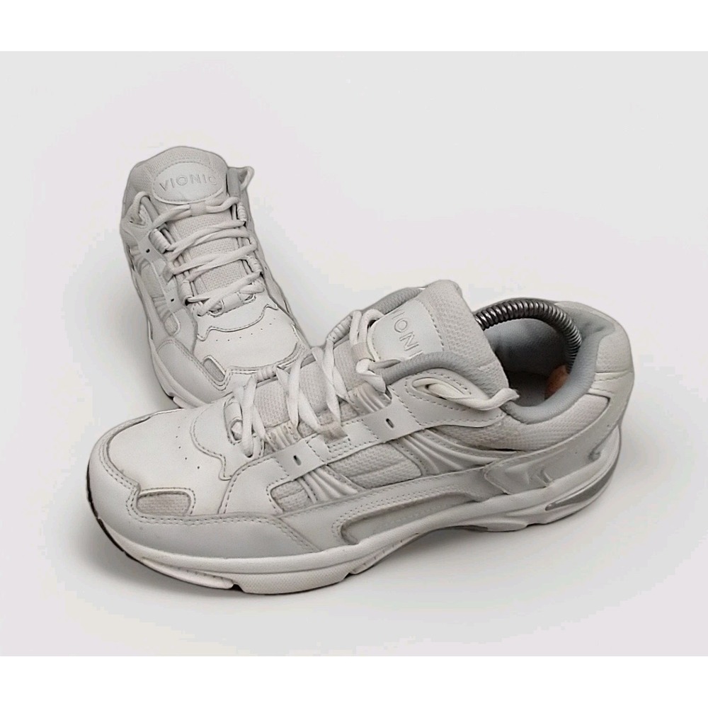 VIONIC Women's 9.5 Walk‎ 23 White Leather Orthopedic Shoes Nice!